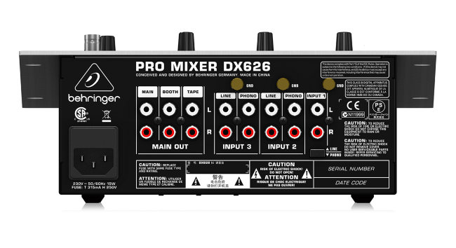 Behringer DX626 -  DJ микшер, 3 канала, кроссфейдер ULTRAGLIDE,эквалайзер