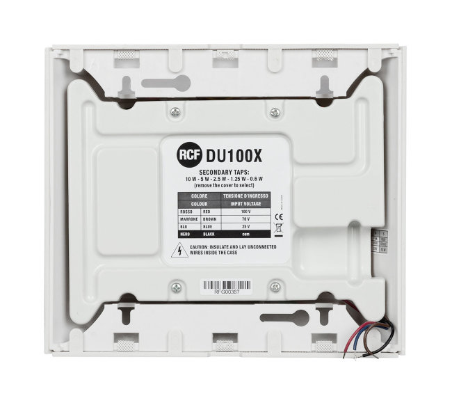 RCF DU100-X (13000105) Настенный/потолочный громкоговоритель, белый, 10Вт, 25-70-100V