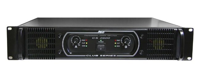 REC CS 2600  Усилитель мощности 2х1300/4Ом; 2х750/8Ом; 2600/8Ом мост, 100 дБ, габариты 482х500х89 мм