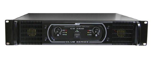 REC CS 3400 Усилитель мощности2х1700/4Ом; 2х1000/8Ом; 3400/8Ом мост, 100 дБ, габариты 482х500х90 мм,