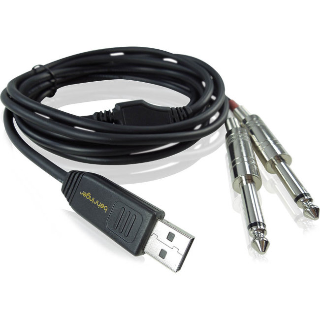 Behringer LINE2USB - линейный стерео USB-аудиоинтерфейс (кабель), 44.1кГц и 48 кГц, длина 2 м.