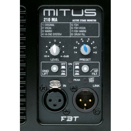 FBT MITUS 210M - 2-х полосный пассивный монитор, 400Вт, 8 Ом,128дБ, 65Гц-20к Гц,2х10"+1,4"