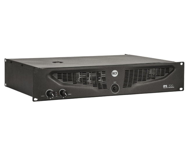 RCF IPS 700 (12135087)	Усилитель мощности, класс AB, 2 x 250 Вт RMS/4 Ома, 2 x 150 Вт RMS/8 Ом.