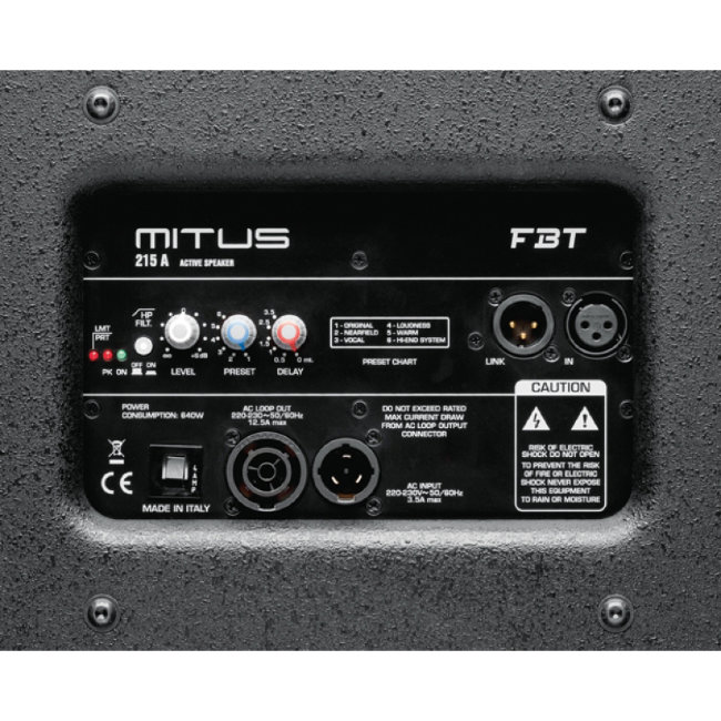 FBT MITUS 215 - 2-х полосная пассивная акустическая система, 1600Вт