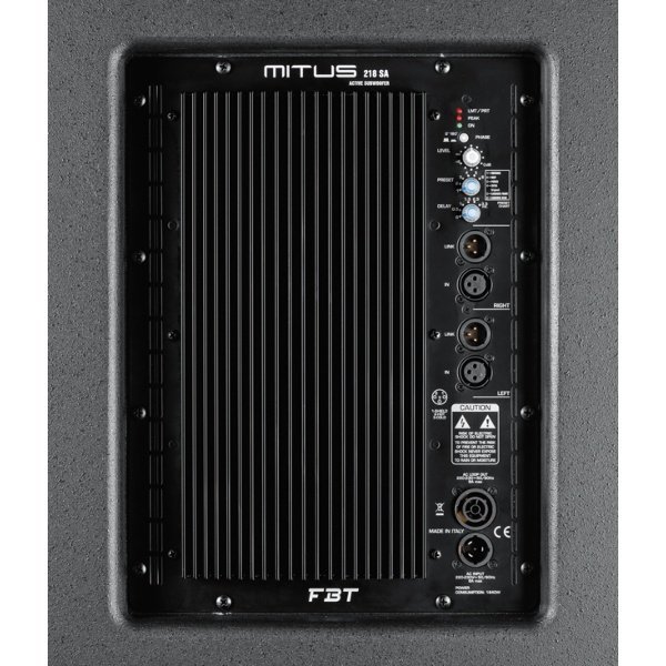 FBT MITUS 218S - пассивный сабвуфер, 2000Вт.,4Ом, 30-250Гц., 141 db SPL max.