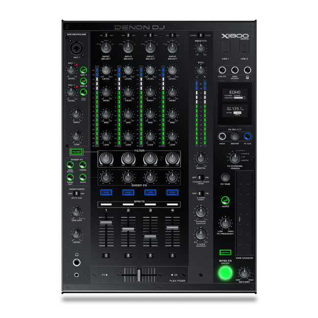 X1800 / 4-канальный цифровой микшер с 4 микрофонными/линейными входами / DENON