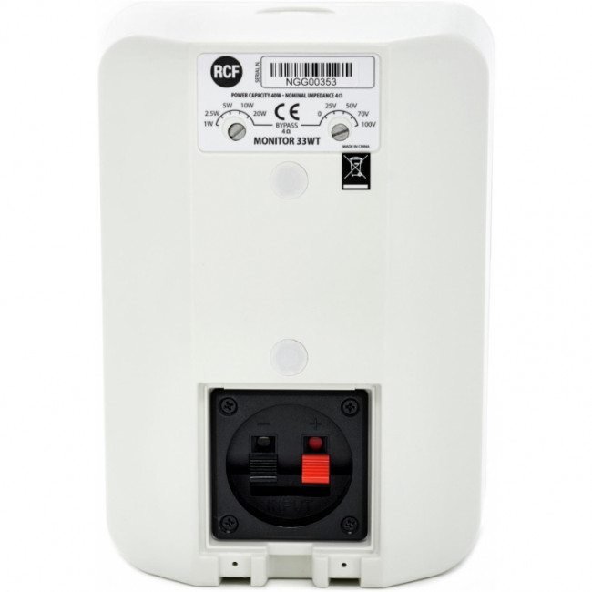 RCF MONITOR 33WT Корпусной громкоговоритель 4.75"+0,5", (100 В): 20/10/5/2.5/1 Вт, 100-70-50-25В, 1 RCF MONITOR 33WT Корпусной громкоговоритель 4.75"+0,5", (100 В): 20/10/5/2.5/1 Вт, 100-70-50-25В, 1