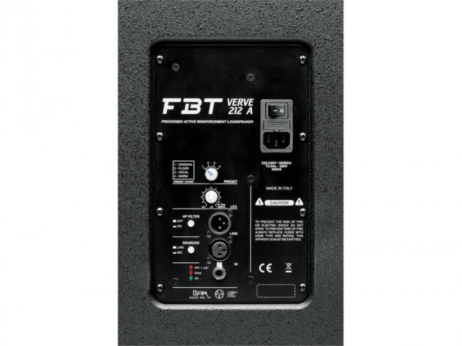 FBT Verve 212 - 2-х полосная, пассивная акуст.система, 800Вт, 55Гц-18кГц, 130dB SPL