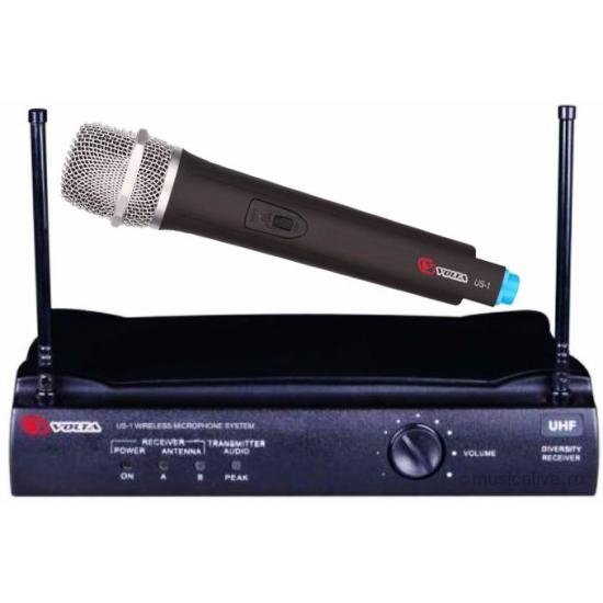 VOLTA US-1 (524.00)  Микрофонная радиосистема с ручным динамическим микрофоном UHF диапазона с фикси